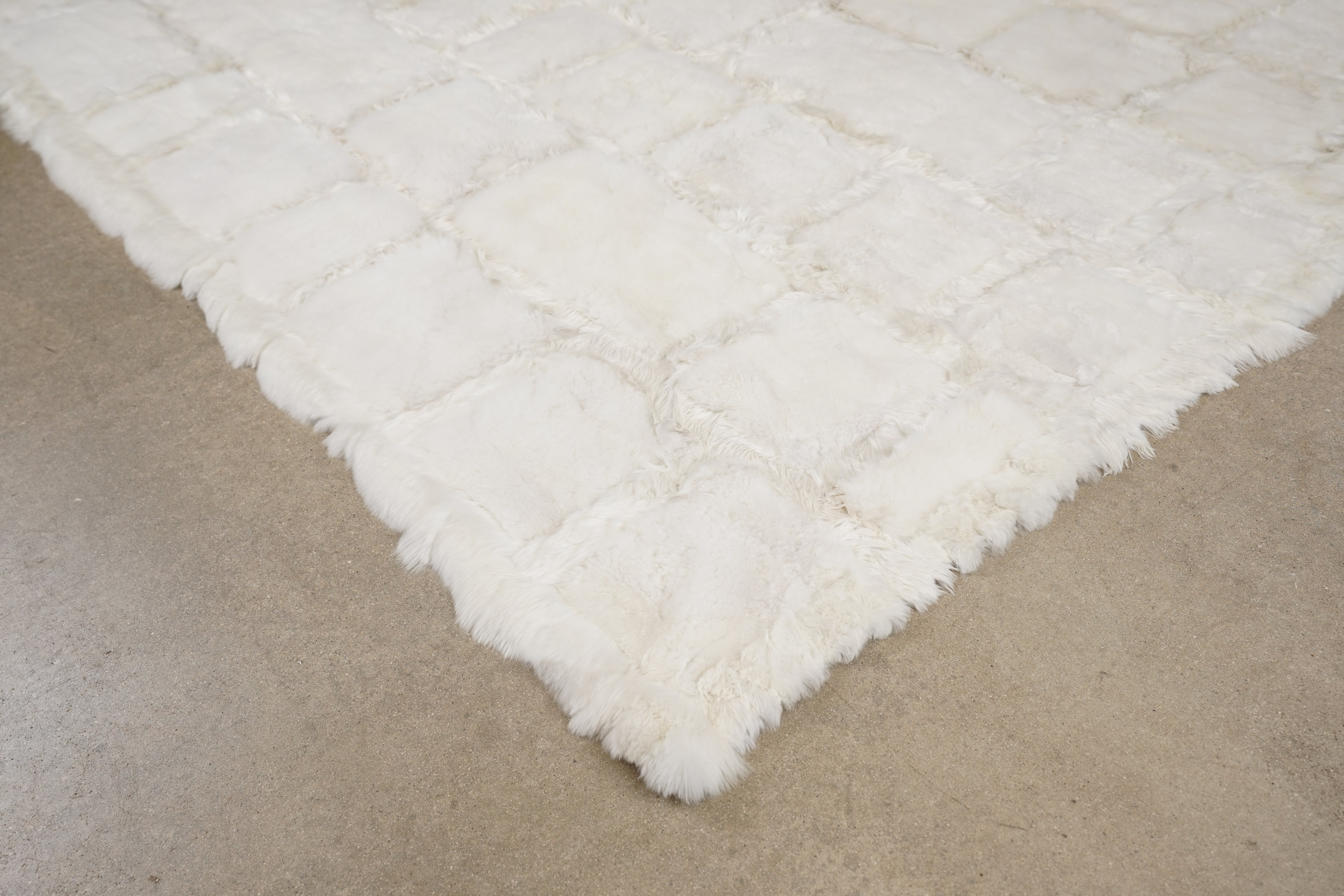 Alpaca Fur - Cobblestone White - Modern Rugs LA