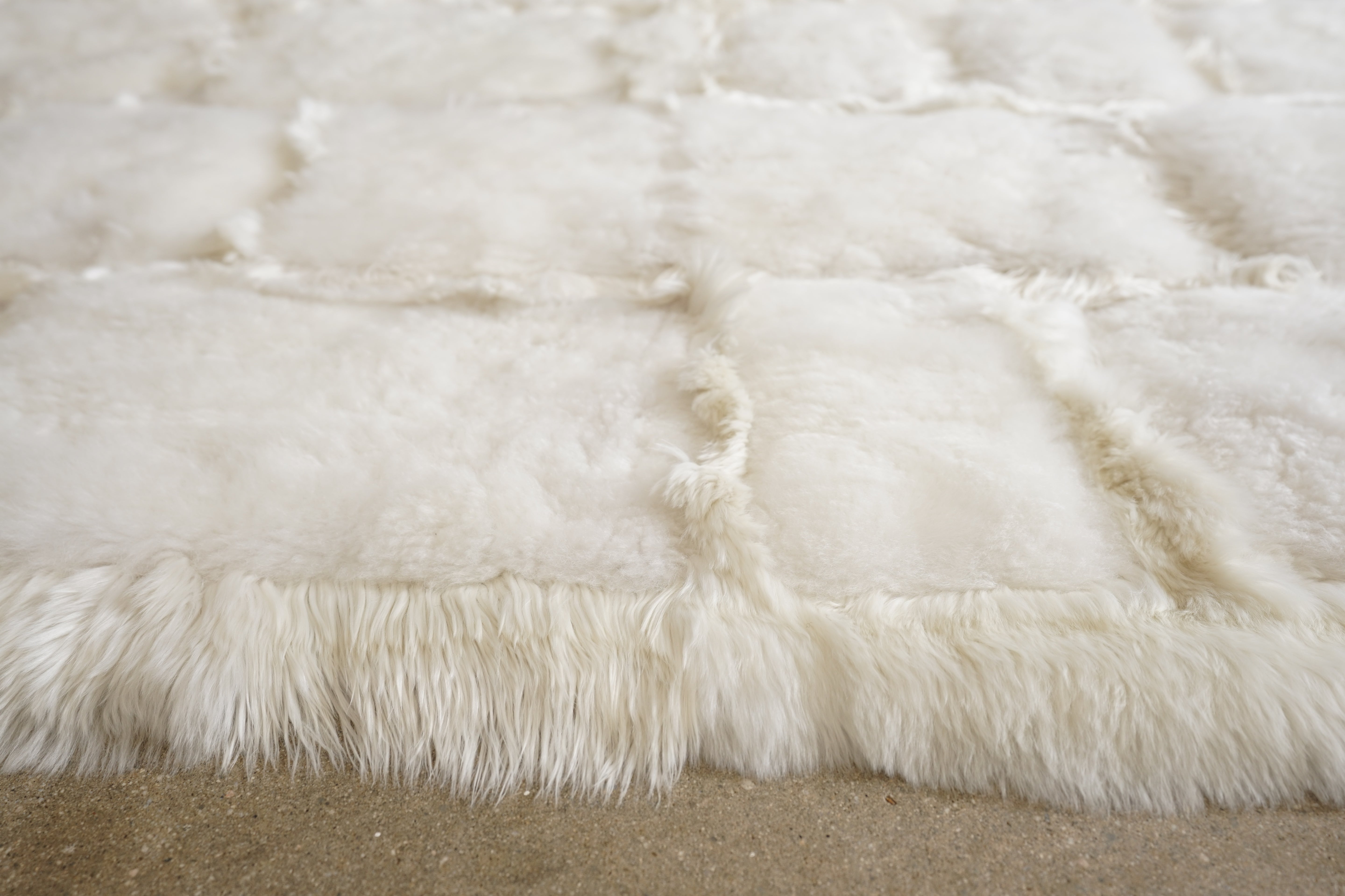 Alpaca Fur - Cobblestone White - Modern Rugs LA