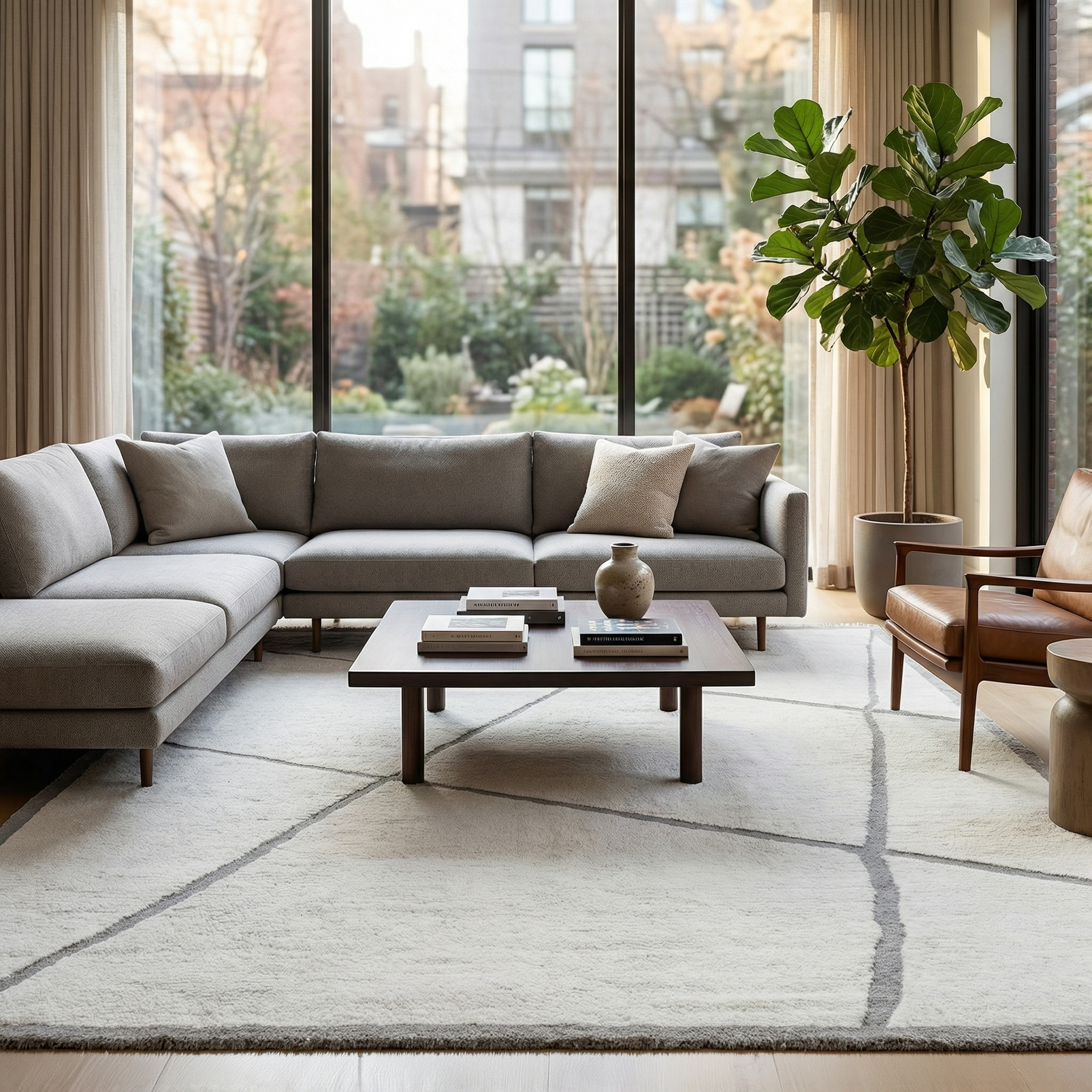 Junction - Ivory/Lt Taupe - Modern Rugs LA