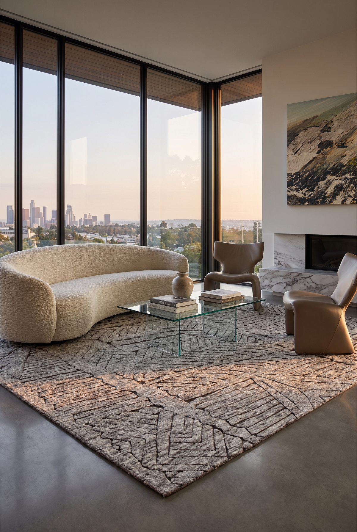 MARRAKECH "OFF WHITE / BROWN" #455 - Modern Rugs LA