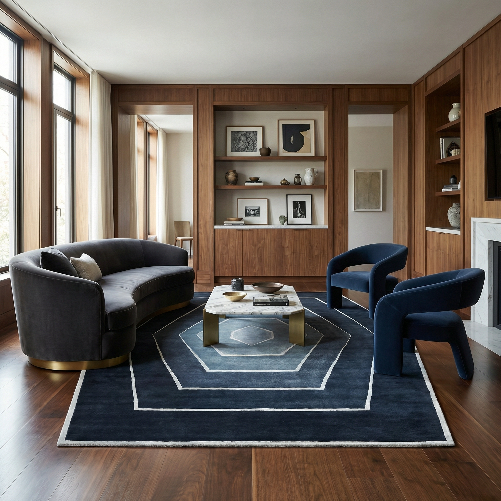 Paragon Blue - Modern Rugs LA