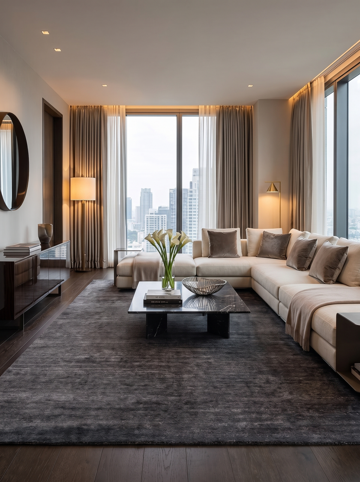 Solid Alpaca - Black - Modern Rugs LA