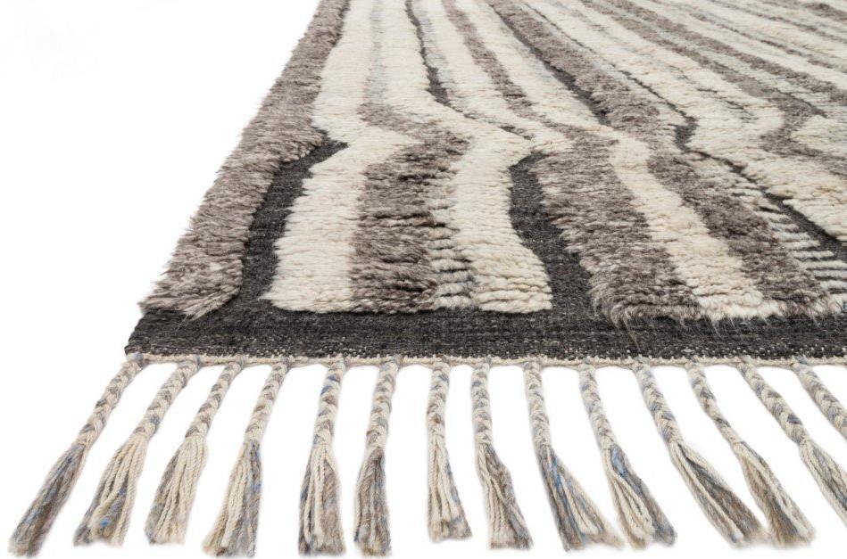 Khalid in Stone Charcoal - Modern Rugs LA