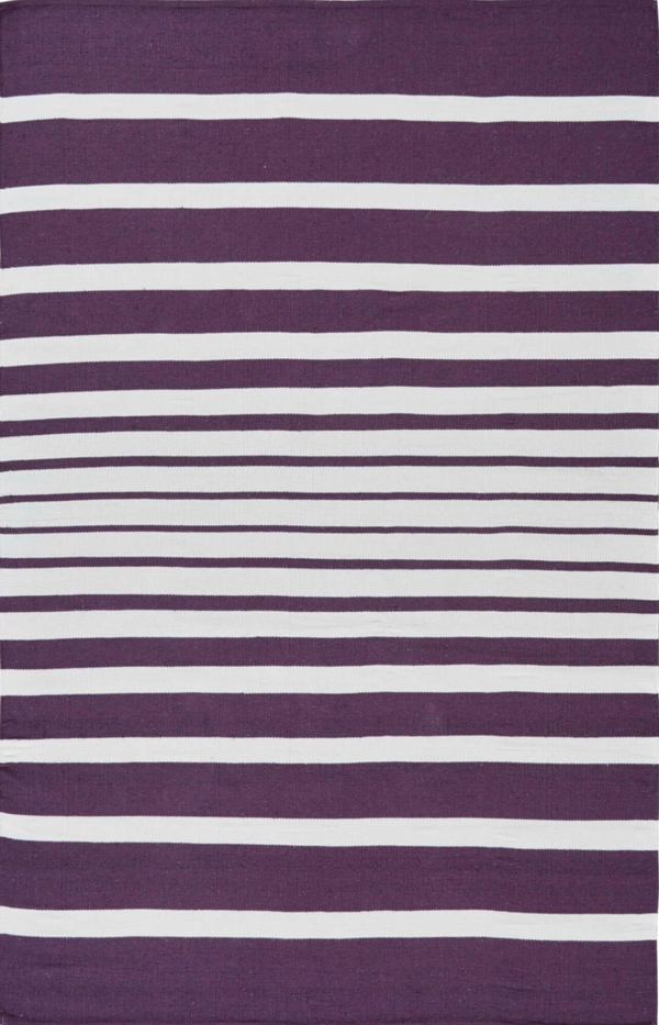 Sargasso Stripe Purple / White - Modern Rugs LA