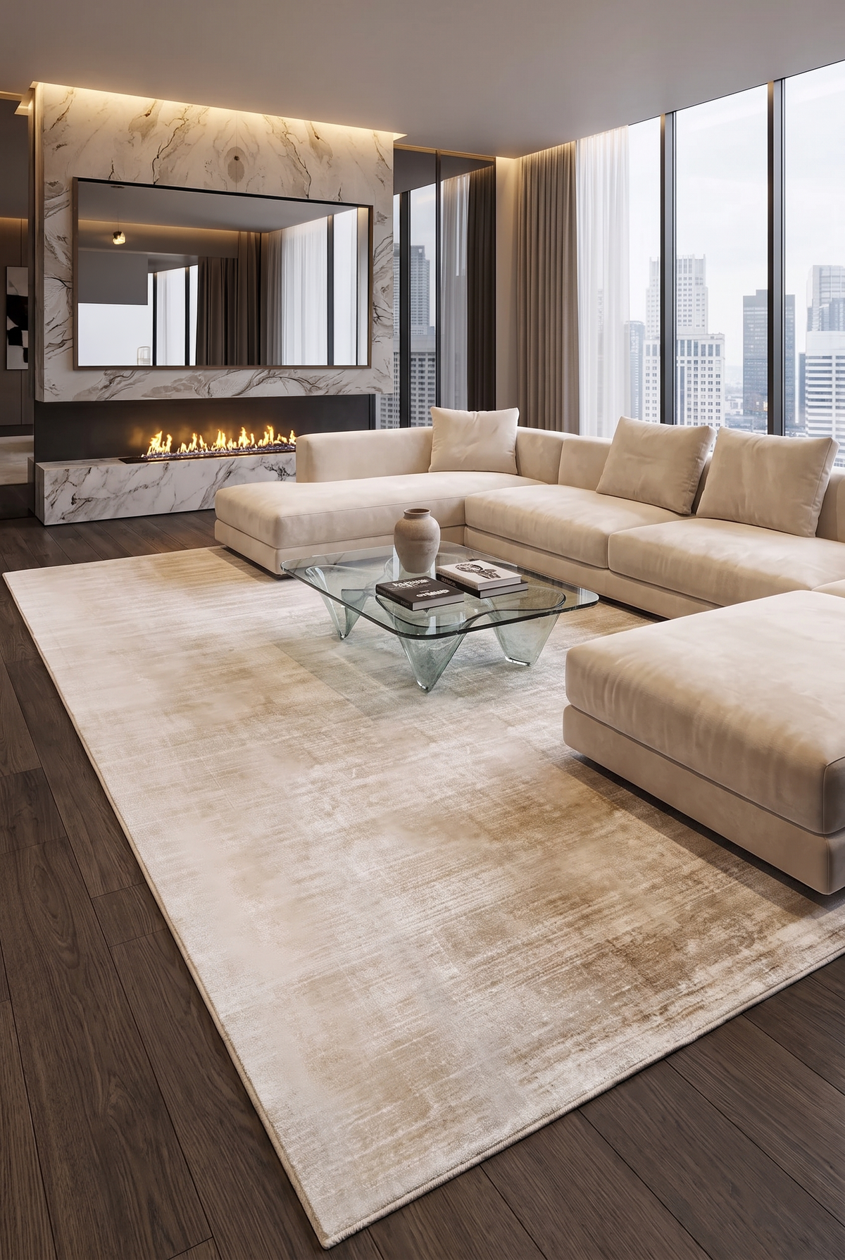 Chroma Champagne - Modern Rugs LA