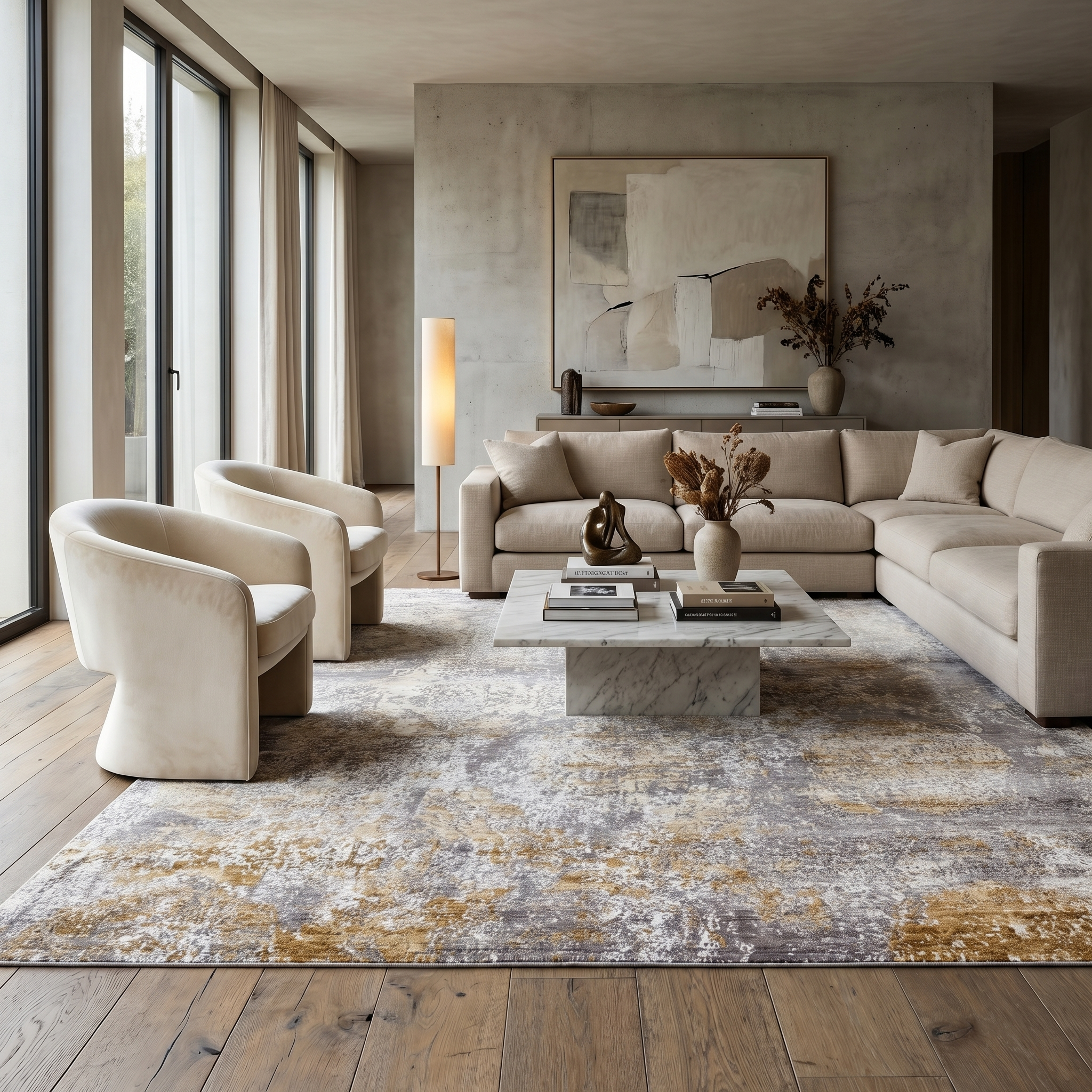 Jade Gray / Gold - Modern Rugs LA