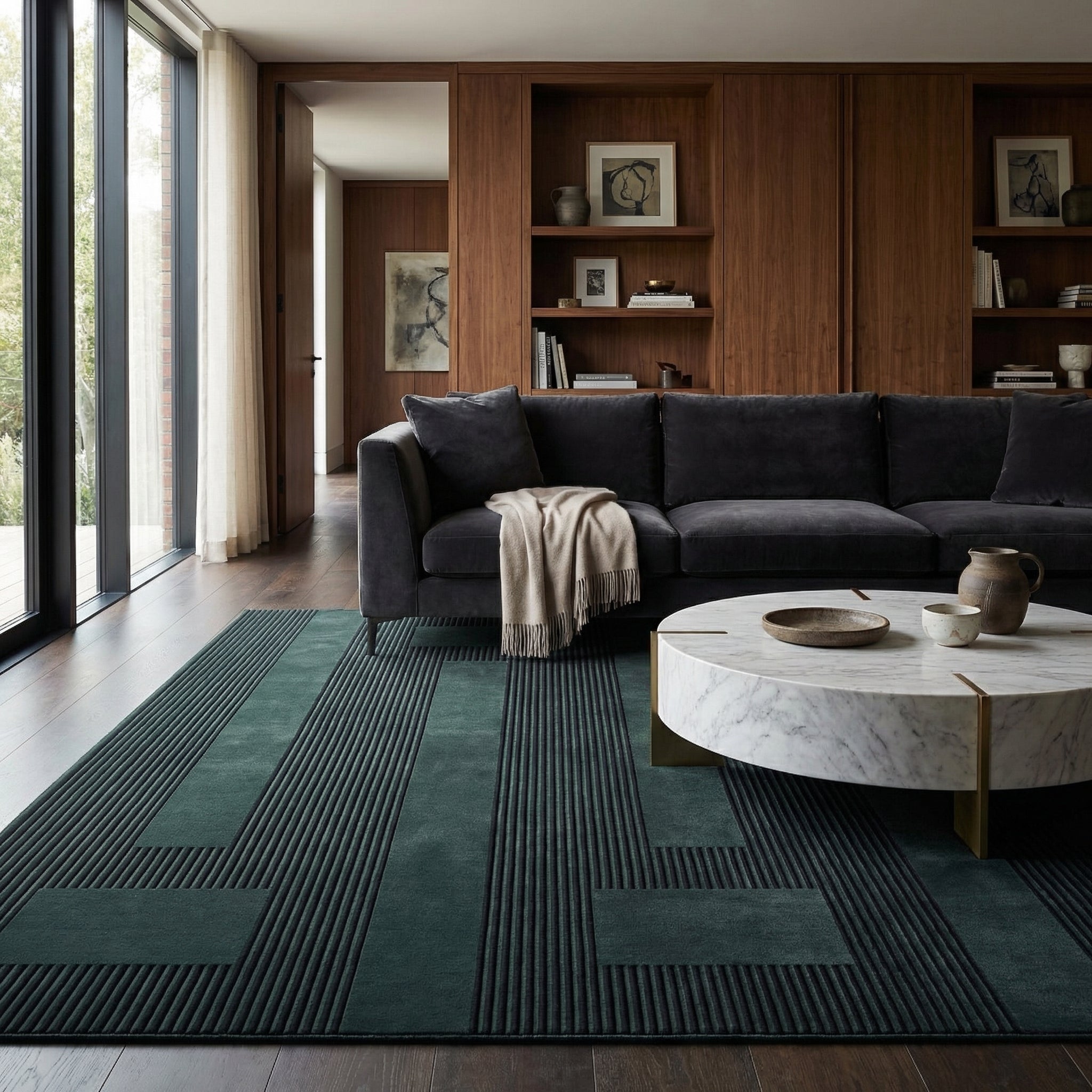 Luis Fernandez, ION - Racing Green - Modern Rugs LA