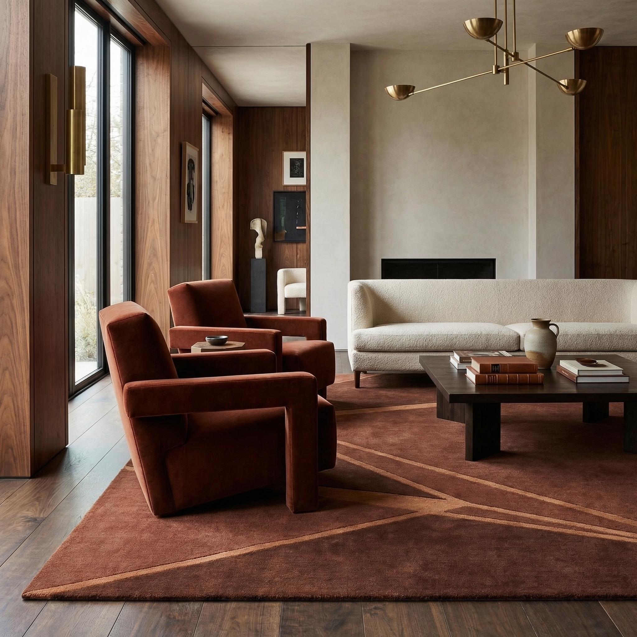 Luis Fernandez, STELLA - Scarlet - Modern Rugs LA