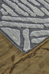 Amelia in Blue / Dark Grey - Modern Rugs LA