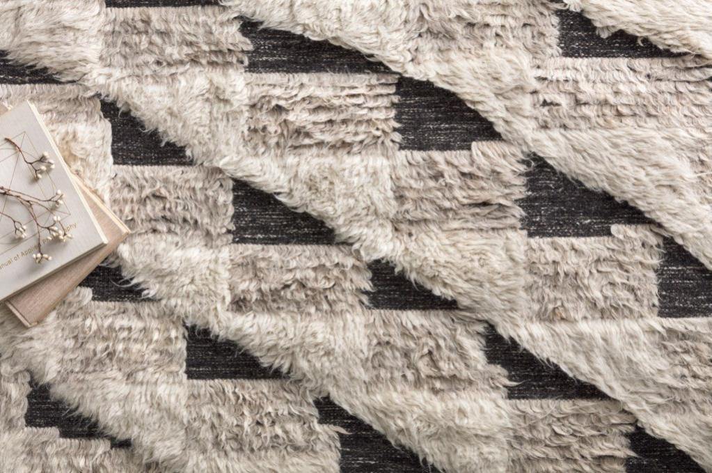 Khalid in Natural Black - Modern Rugs LA