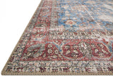 Laura in Blue / Brick - Modern Rugs LA