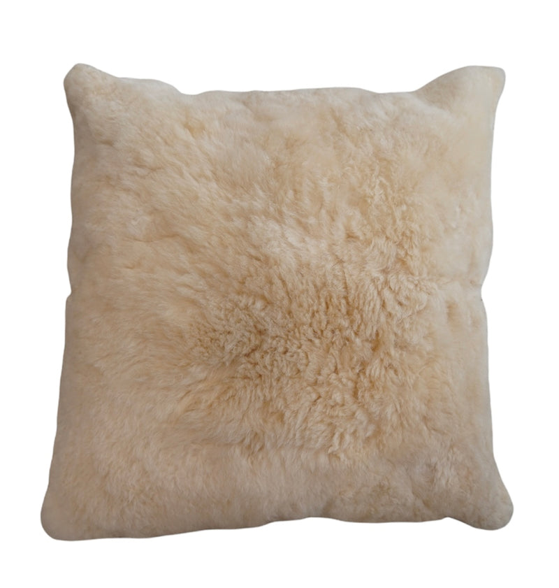 Huacaya Alpaca Cushion Champagne