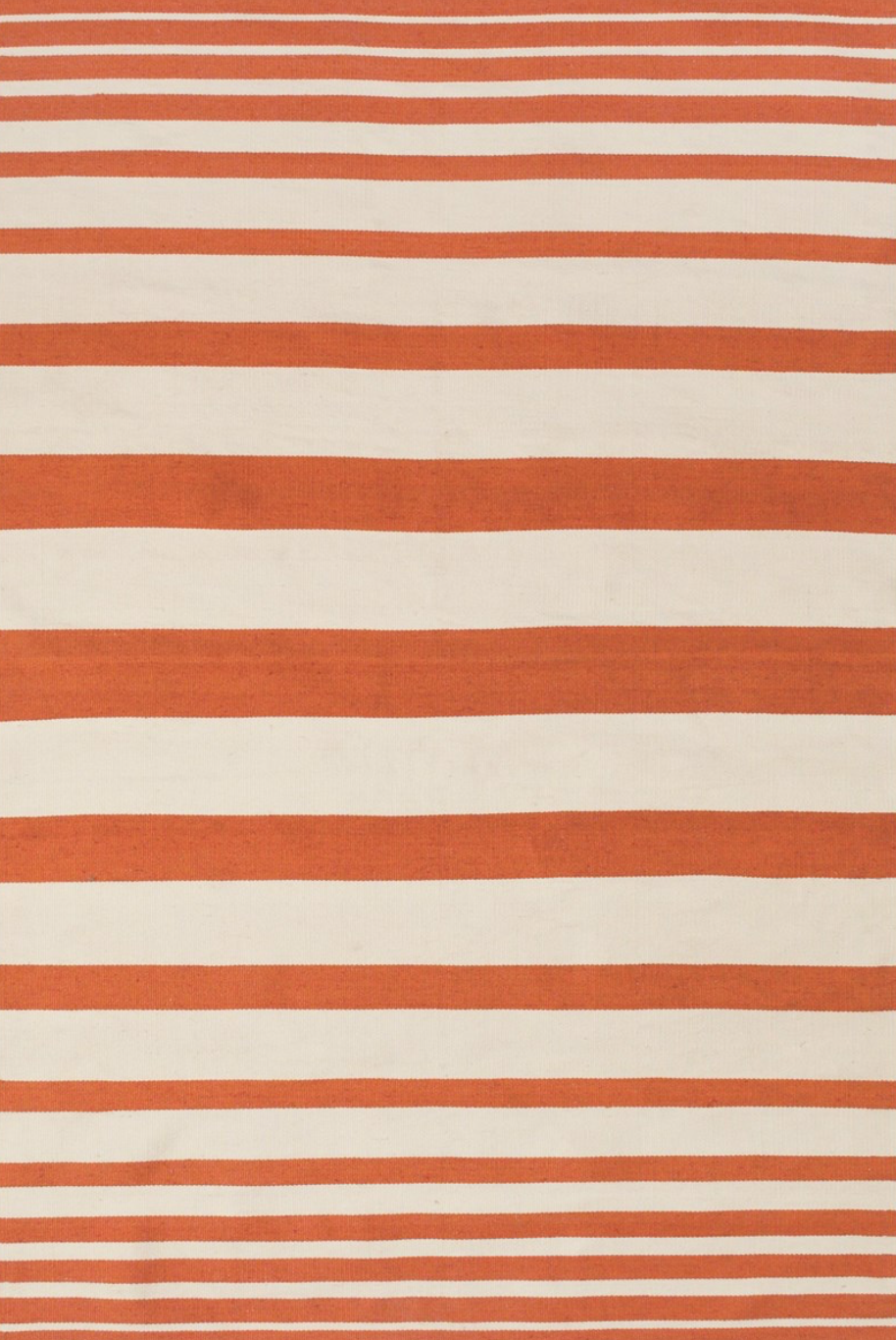 Sargasso Stripe Orange / White - Modern Rugs LA