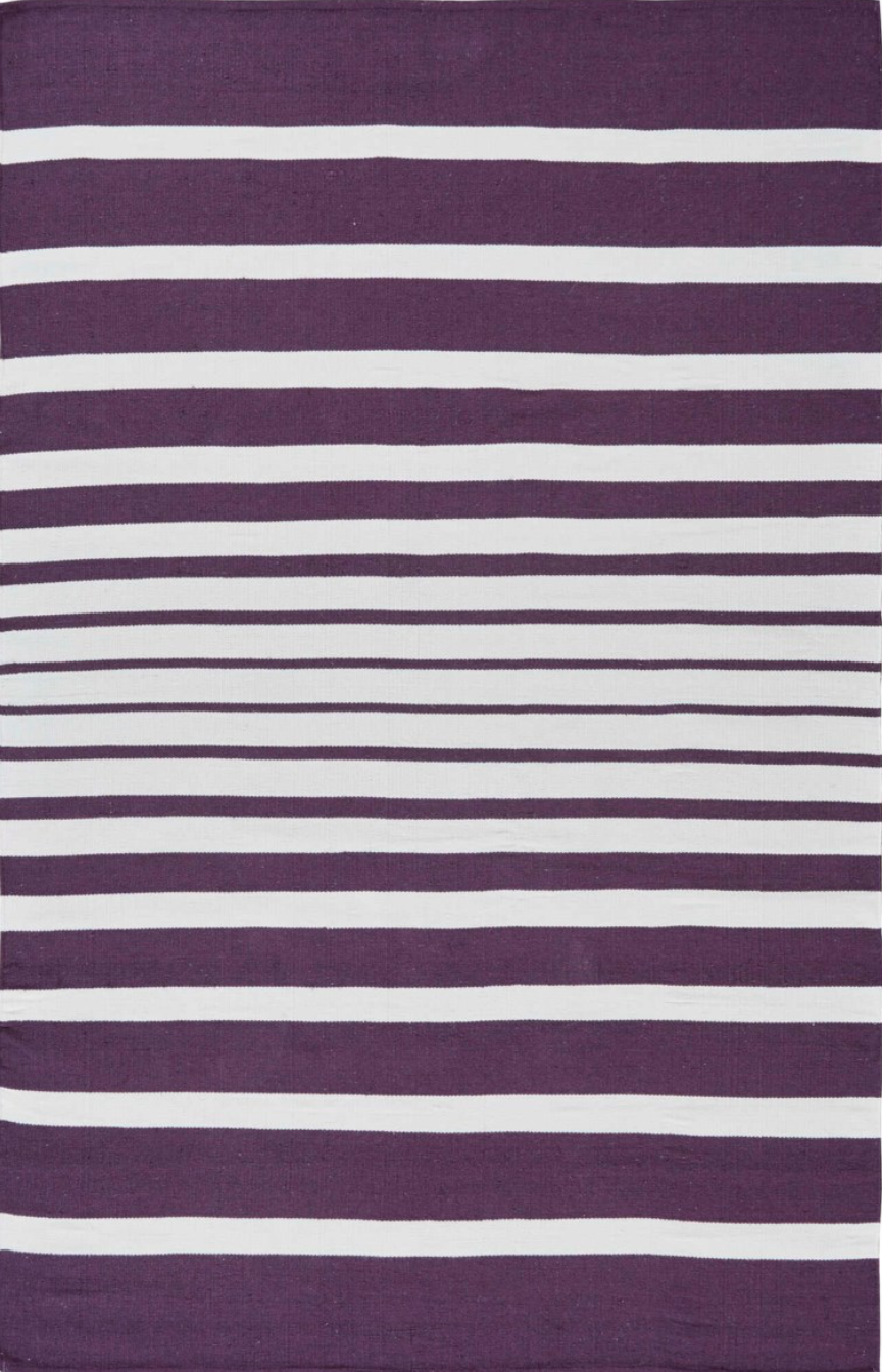 Sargasso Stripe Purple / White - Modern Rugs LA