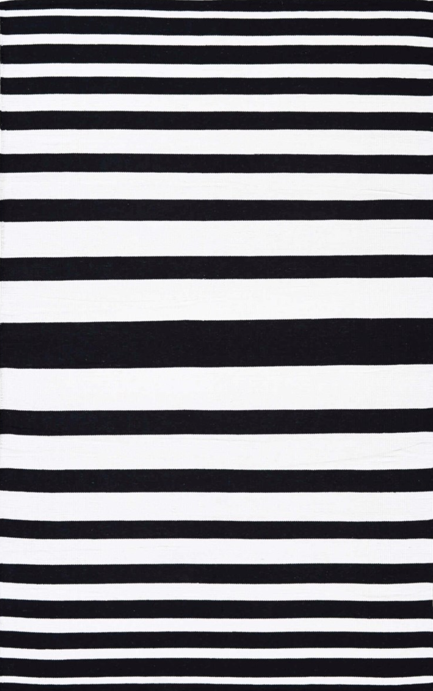 Sargasso Stripe Black / White - Modern Rugs LA