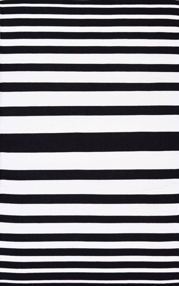 Sargasso Stripe Black / White - Modern Rugs LA