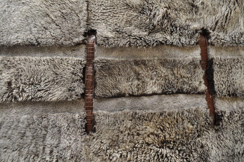 Ushuaia Two Tone Patagonia Sheepskin in Cocoa - Modern Rugs LA